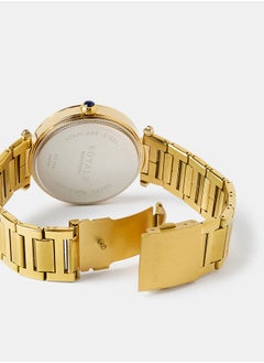 Royale Mega Round Shape Analog Wrist Watch RE104 E - 40mm - Gold  - Image 2