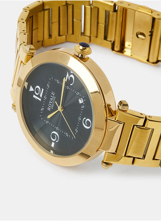 Mega Round Shape Analog Wrist Watch RE104 E - 40mm - Gold - pzsku/Z29FF597E9C93C5AB63EEZ/45/_/1664371058/f6b8b44b-44b0-4cf2-9005-8f2898a9f8e8