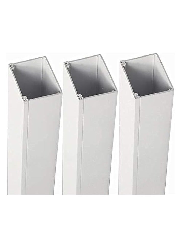 بروماس غطاء كابل ملصق فاخر ذاتي اللصق من البولي فينيل كلوريد مقاس 90 سم باللون الأبيض/الأحمر لحزمة إدارة الكابلات البسيطة الأنيقة المكونة من 3 قطع (50 × 50 مم)