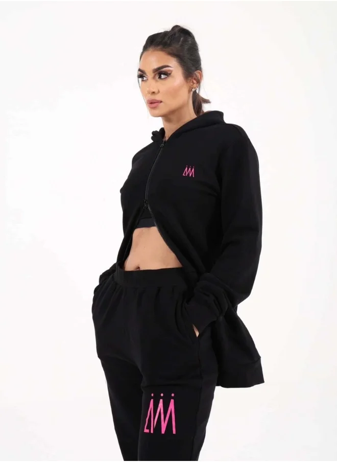 I Am The Company UNISEX SWEATPANTS - BLACK & FUCHSIA