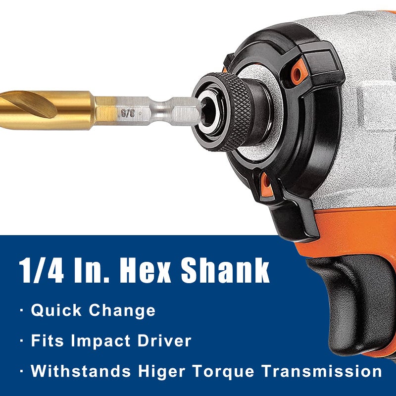 COMOWARE Titanium Impact Drill Bit Set - 30 Pcs Hex Shank HSS, Quick Change Design, 1/16"-1/2" - Image 4