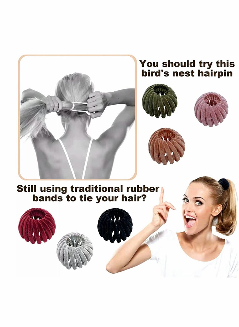 Excefore Fashion Hair Clips, Expandable Pony Tail Holders, Hair Ties Hair Clip, Ponytail Hairpin Curling Iron Bun Maker Hair Styling Tool - Image 2