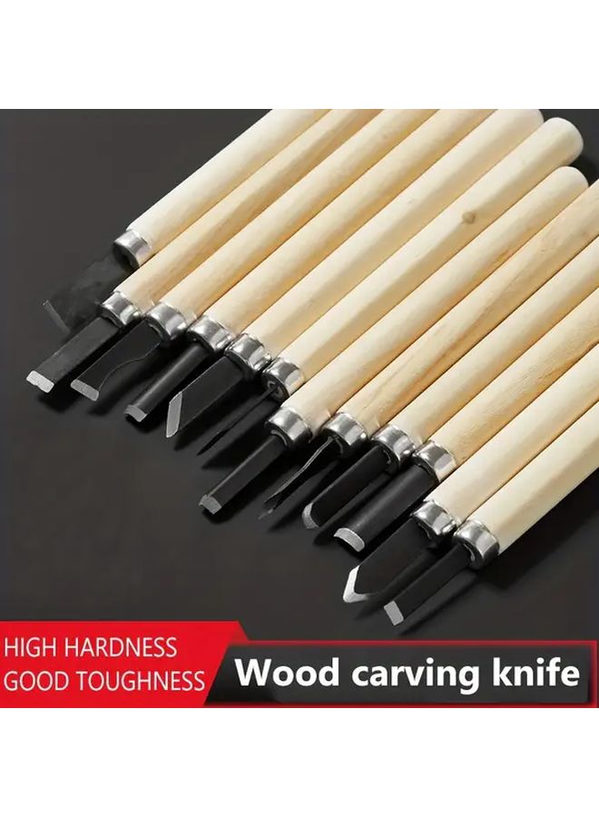 No 9 Flat Round Mouth Wood Carving Knife Manual Hand Carving Tool Woodworking Sculpting - Image 1
