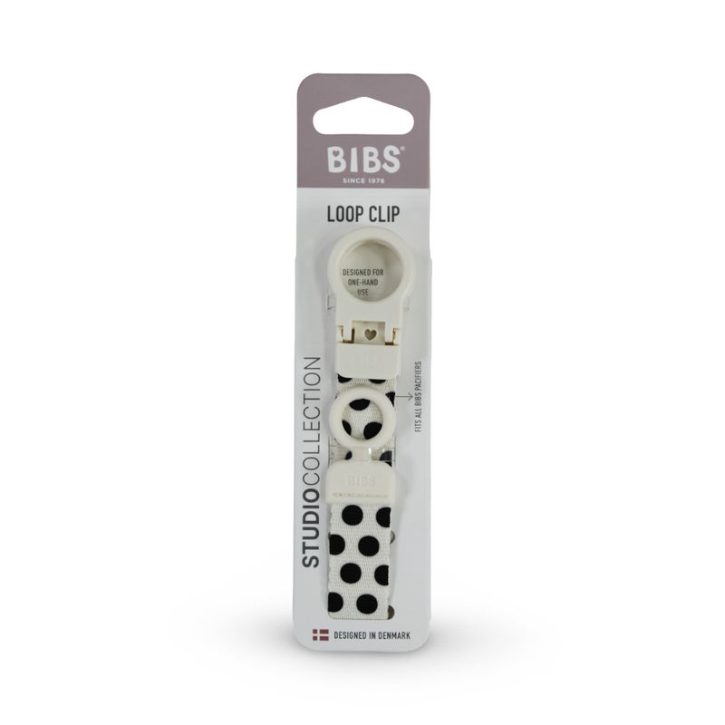 BIBS Studio لهاية Clip Loop Polka Ivory أسود