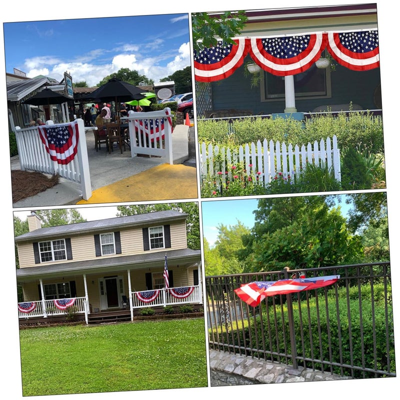 American Fan Shaped Garden Flag 45x90cm Patriotic Outdoor Decoration For Independence Day Veterans Day - Image 4