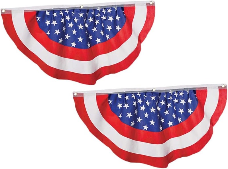 American Fan Shaped Garden Flag 45x90cm Patriotic Outdoor Decoration For Independence Day Veterans Day - Image 1