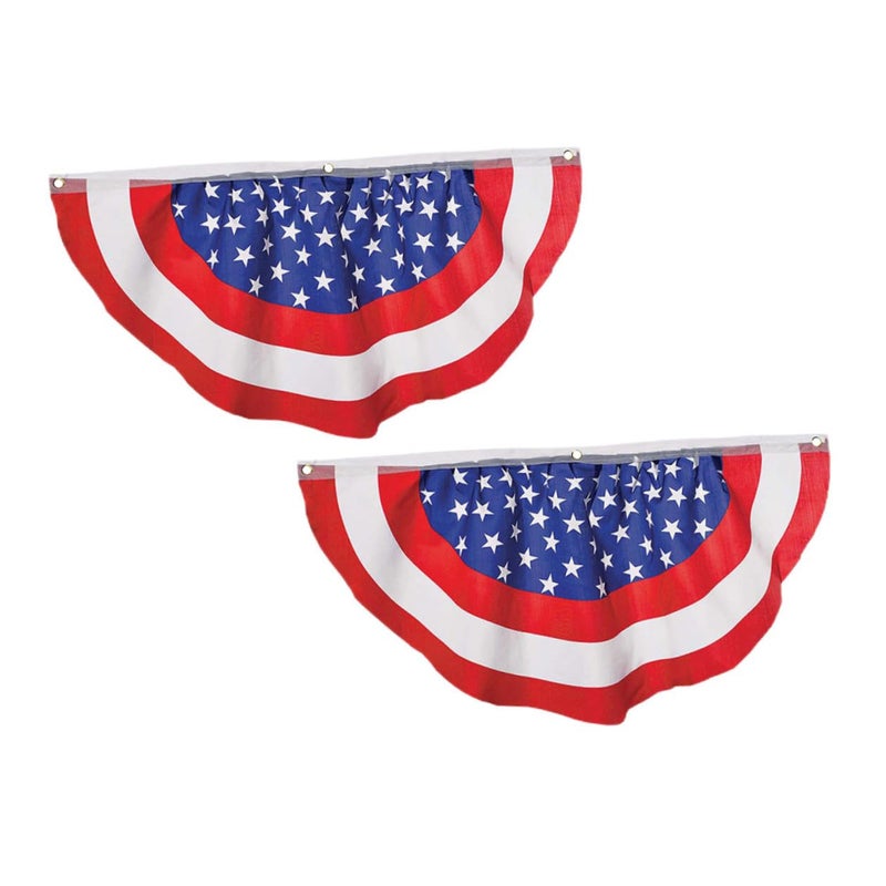 American Fan Shaped Garden Flag 45x90cm Patriotic Outdoor Decoration For Independence Day Veterans Day - Image 2