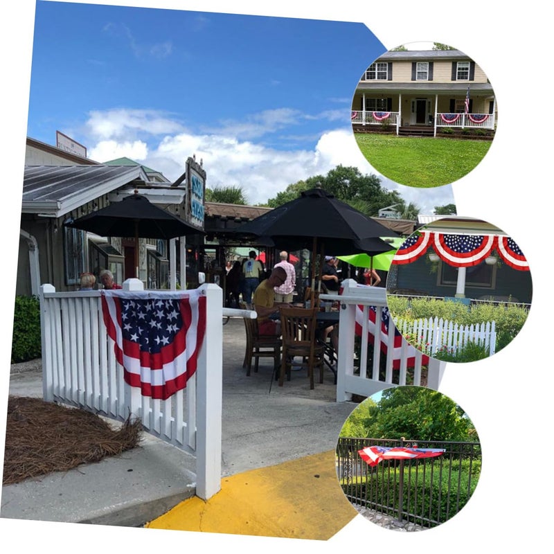 American Fan Shaped Garden Flag 45x90cm Patriotic Outdoor Decoration For Independence Day Veterans Day - Image 5