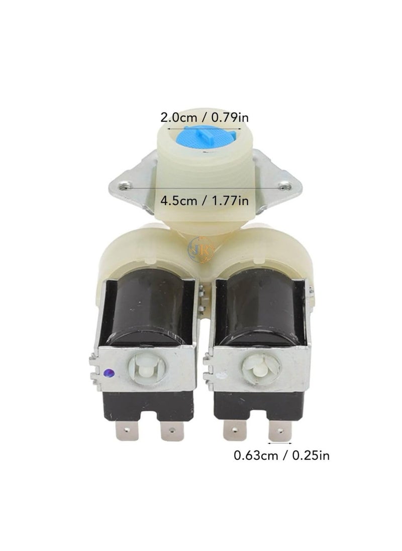 JR APPLIANCE PART’S AND SERVICES JR Appliance Water Inlet Valve Compatible with Automatic Washing Machines Dual Head Solenoid Valve Moel No FPS180A 220240V Pack of 1  - Image 3