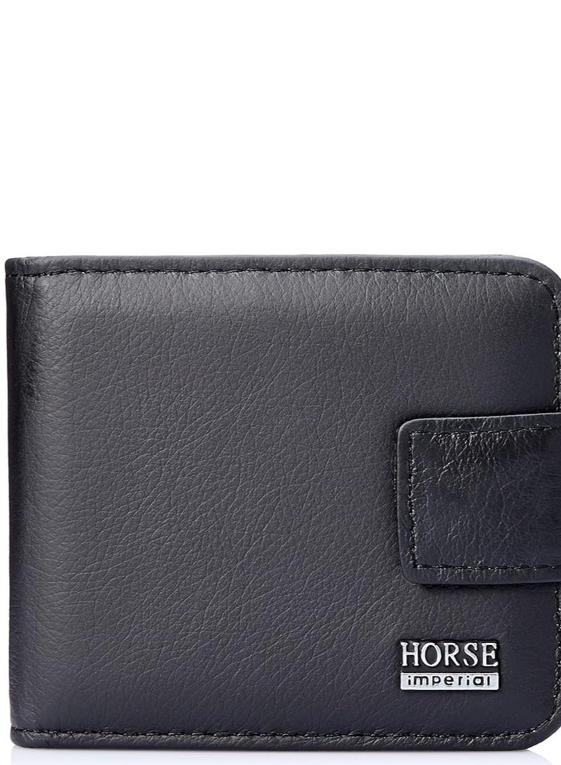 إيمبريل هورس محفظة هوس سوداء بكبسونة جلد - Image 1