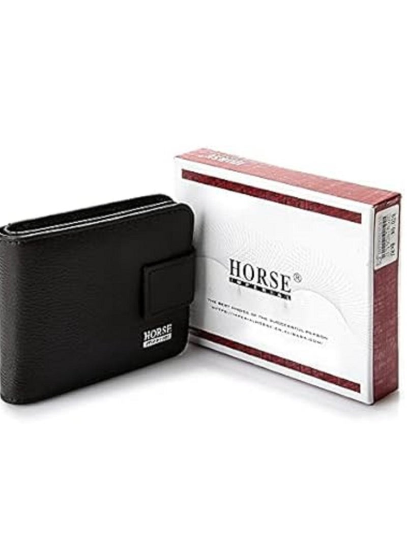 إيمبريل هورس محفظة هوس سوداء بكبسونة جلد - Image 2