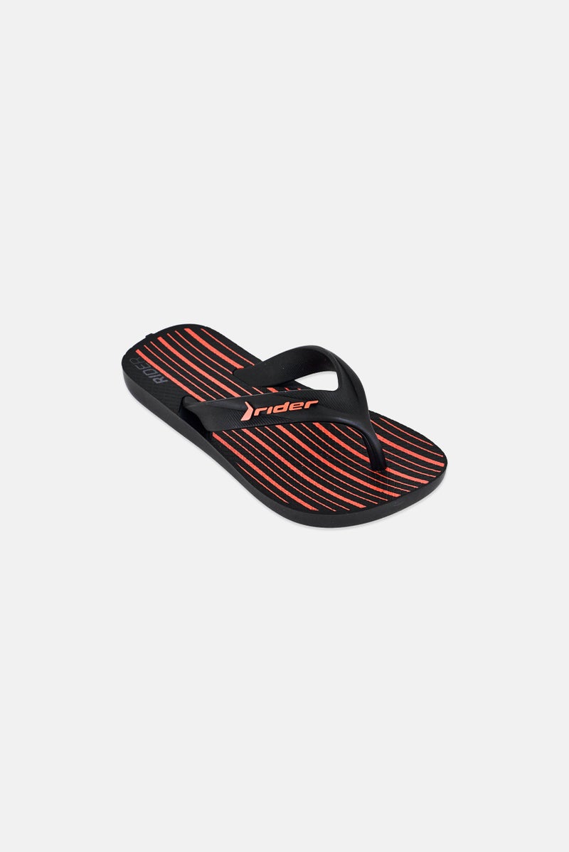 RIDER Kids Boy Brand Logo Slip On Slippers, Multicolor - Image 1