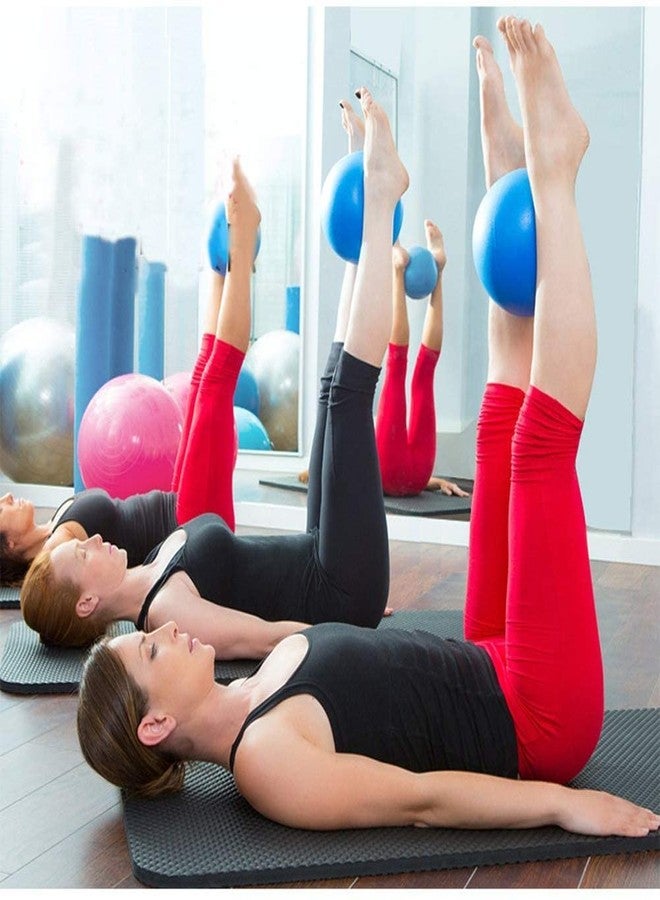 PIHARVA 25CM Mini Aerobic Exercise Ball - Anti-Burst Pilates Balance Ball for Fitness, Yoga, Stability, Physical Therapy Inflatable Gym Ball with Straw Pump Lightweight, Portable & Durable - Image 2