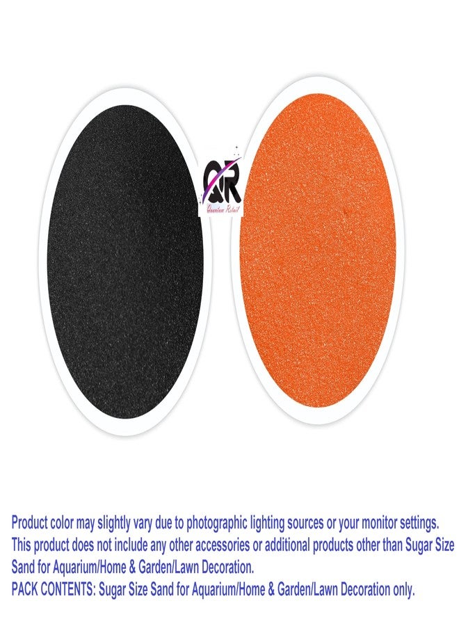 Quantum Retail Sugar Size Crystal/Quartz Silica Sand for Home and Garden Decor; Aquarium Substrate; Terrarium, Aquarium Decorative Sand (250 Grams Black Sand+ 250 Grams Orange Sand) - Image 5
