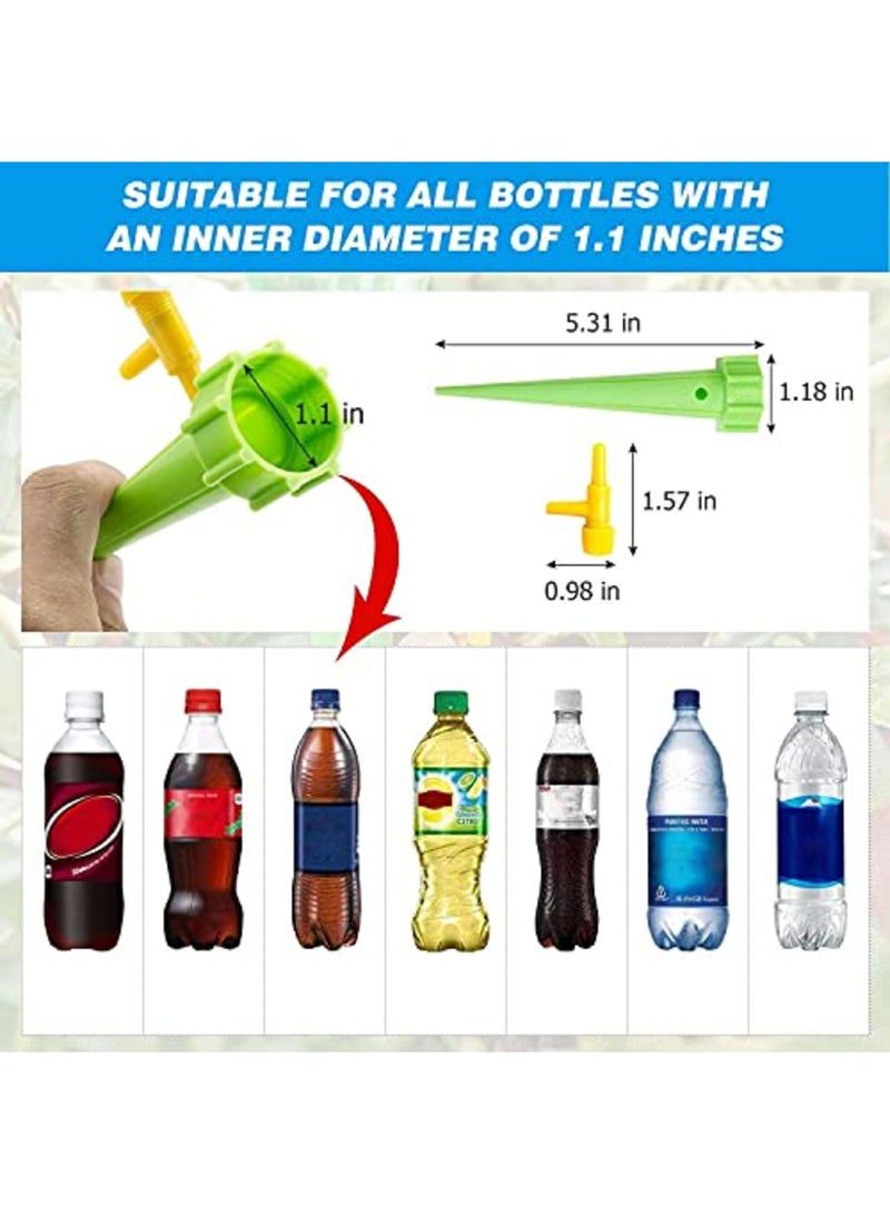 Luckam Self Watering Spikes, Slow Release Control Valve Switch (Green and Blue) - Image 3