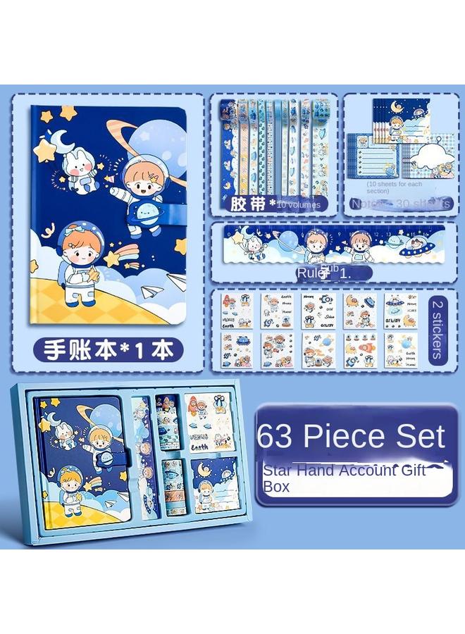 Bluejw Mr. Paper Hand Account Suit Gift Box Hand Account Book Notebook Boys Cute Walking Stick Book Children's Journal Primary School - Image 1