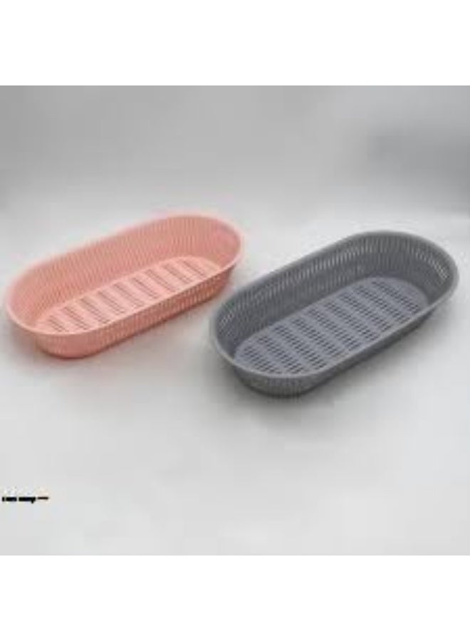 بروماس سلة خبز بيضاوية - رمادية - تصميم جيد التهوية