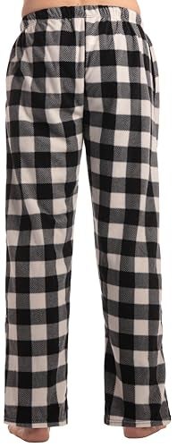 Followme #FollowMe 45902-1B-XXXL Polar Fleece Pajama Pants for Men/Sleepwear/PJs, White Buffalo Plaid, XXX-Large - Image 3