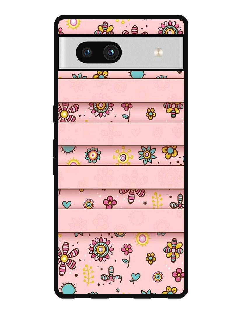 Theodor حافظة واقية مضادة للخدش ومقاومة للصدمات غطاء إطار لجهاز جوجل بكسل 7a زهور صغيرة - Image 1