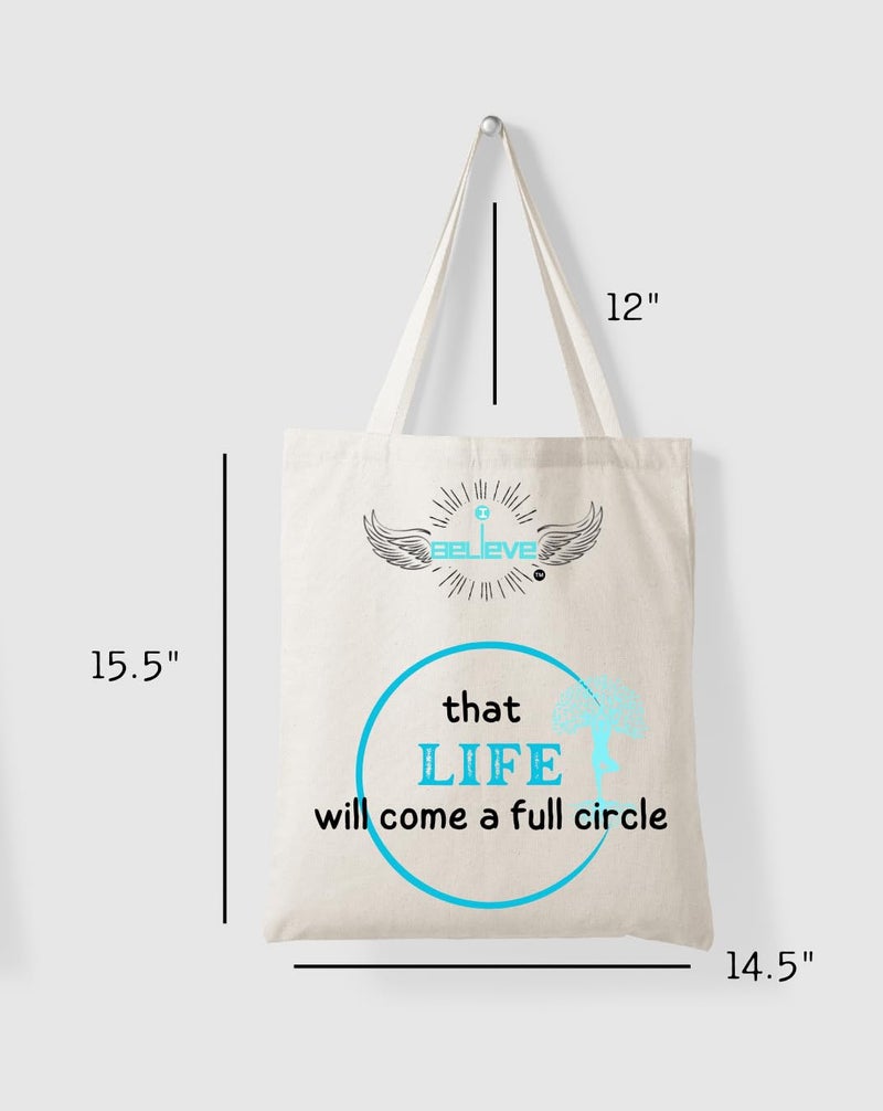 STRUTT حقائب قماش قابلة لإعادة الاستخدام أؤمن بها | حقيبة تسوق قطنية عضوية 100% | متعددة الأغراض صديقة للبيئة | حقيبة قماش متينة بسعة 15 كجم | حقيبة كلية للاستخدام اليومي | عبوة واحدة (في الحياة) - Image 2