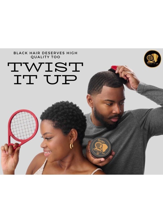 Twist it Up Twist Up Comb (Bond Black) - Alternative for Hair Sponges, Creates Curls and Twists for Black Men, Tennis Racket Design - Image 4