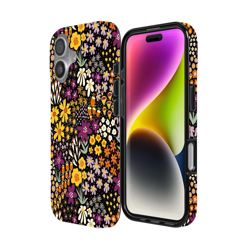 Casely iPhone 17 Case | Falling for You | Plum Floral | Compatible with MagSafe | Classic Ultra Slim Design - Image 2