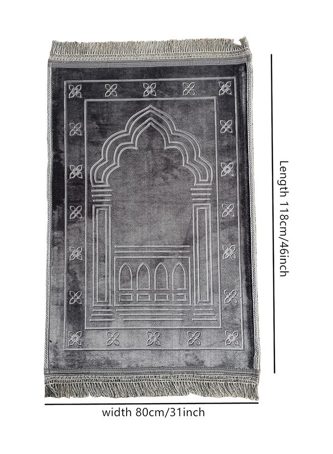 Baytak Prayer Mat with Thick Raschel Velvet, Prayer Rug Muslim Mat, Large Praying Mat Comfortable and Non-Slip Carpet,118x80cm - Image 2