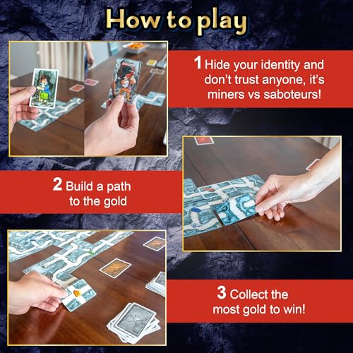 Amigo Expansion Pack - Saboteur 2 - Exciting Gold-Digging Strategy Card Game for 2-12 Players, Ages 8+ - Image 2