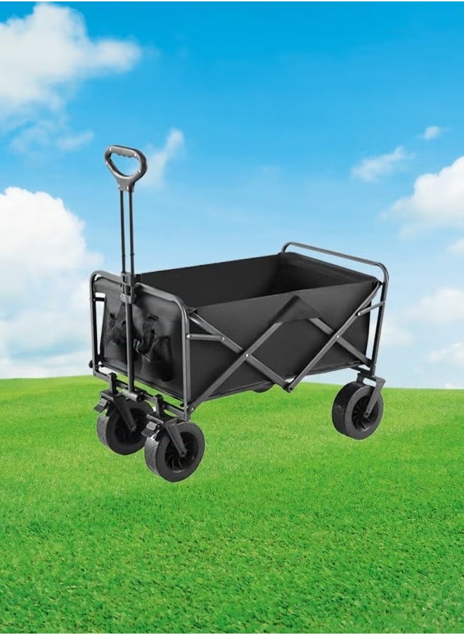 Excellent - Large Capacity Outdoor Camping Folding Trolley (Black) - Image 1
