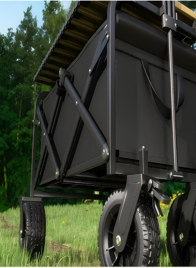 Excellent - Large Capacity Outdoor Camping Folding Trolley (Black) - Image 1