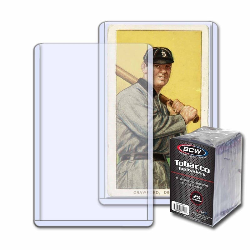 BCW Tobacco Card Topload Holder - Pack of 25 | Mini Card Protector for Topps T205  T206  Allen & Ginter | Card Storage Supplies for Card Collectors | PVC Card Toploaders for Collectible Cards - Image 1