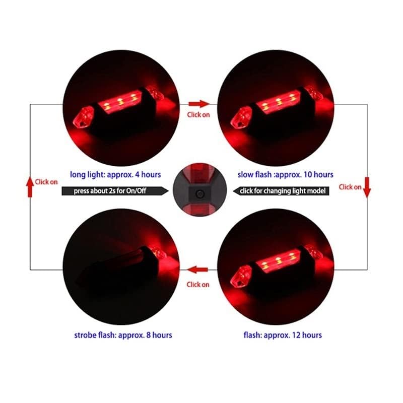 Linist Rechargeable USB LED Bicycle Tail Light Cycling Safety Warning Rear Flashing Lights - Image 3