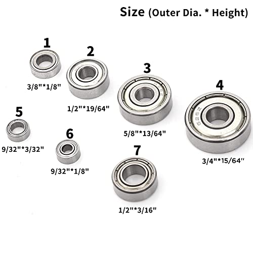 KOWOOD 24 Pieces Router Bit Bearing Replacement Set KA-001 (for: 12B 12P 15M 15Plus 24A 24X(B) 35B 40A 70A) - Image 2