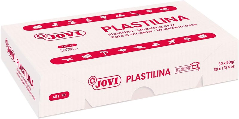 Jovi Black Plasticine Box - 30 Tablets of 50g Each, Total 350g - Image 3