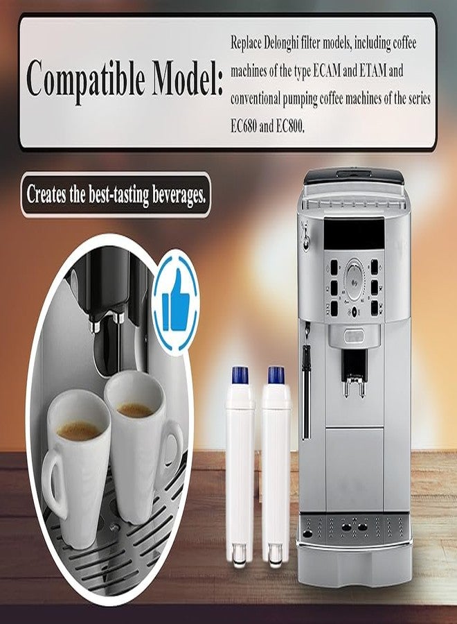 PUREUP 2 packs Water Filter Compatible with Longhi Filter DLSC002 ECAM, ETAM, DLS C002, EC680, EC800, Water Filter Cartridges Activated Carbon Softener - Image 3