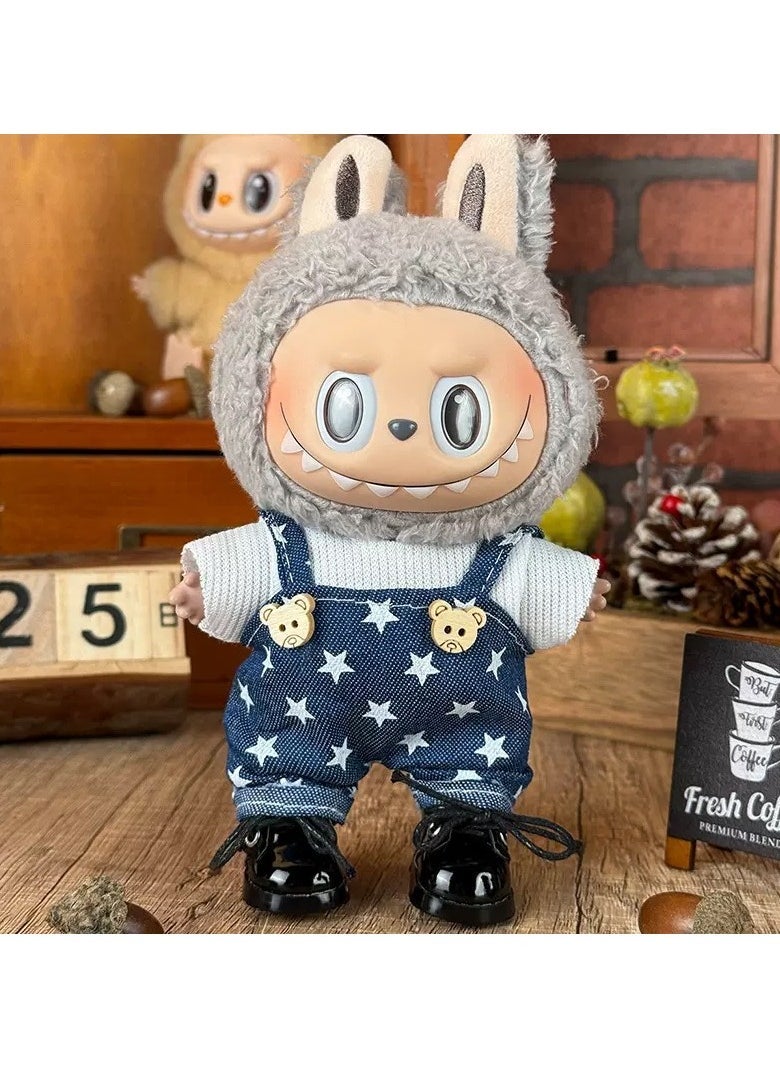 LABUBU Labubu Clothes - Labubu Outfit, Chic Style Set for Labubu Dolls, 17cm Doll Clothes Suitable for labubu Dolls Accessories 