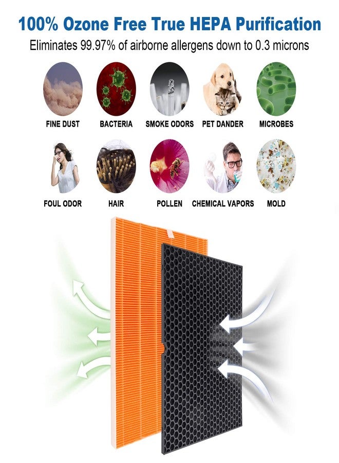 Flintar 116131 Replacement Filter I, Compatible with Winix C555 Air Purifier, H13 Grade Filtration and Washable Advanced Carbon Filter, 1-Pack - Image 3