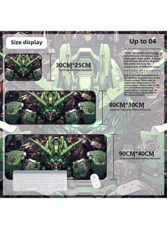 Mouse Pad Oversized Gundam Computer Keyboard Pad Cartoon Game Mouse Pad Boys E-sports Computer Thickened Desk Pad-Color:800*300*3mm-Pattern:Up To 04