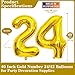 Lovoir Gold 24 Number Balloons 40 Inch Giant Number 24 Balloons Foil Mylar Helium Gold Number Balloons for 24th Birthday Party Supplies Anniversary Event Celebration Decorations - Image 4