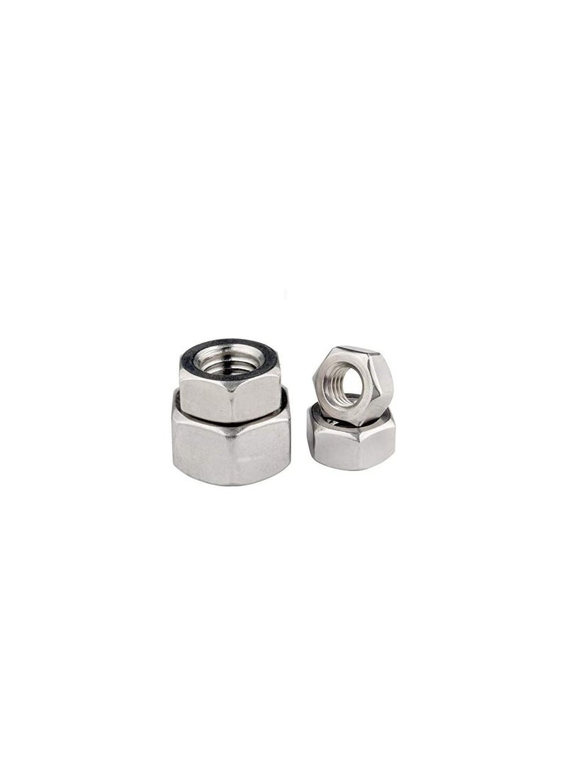 SS304 Metric Hex Nut M2, M2.5, M3, M4, M5, M6, M8, M10, M12, M14, M16, M18, M20 (Pack of 10)