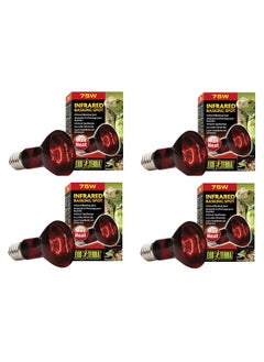إكسو تيرا مصباح الأشعة تحت الحمراء Exo Terra Heat-Glo، 75 واط/120 فولت (عبوة من 4 قطع) 
