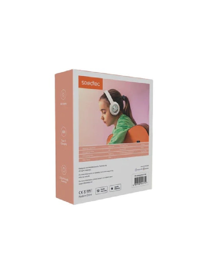 porodo Soundtec Moose Wireless Kids Headphone, Child-Friendly Controls, 85dB Safe Sound, 400mAh Battery,20H Playtime, Type-C Charging Port, V5.3 Bluetooth,10m Transmission Distance  - Image 3