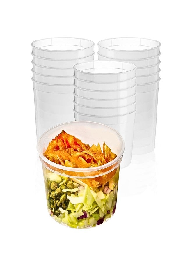 Green Direct 64 oz Plastic Round Deli Containers with Lids - Freezer Safe, BPA-Free, Disposable Food Storage for Soups, Ice Cream, and Meal Prep - Pack of 8 - Image 1