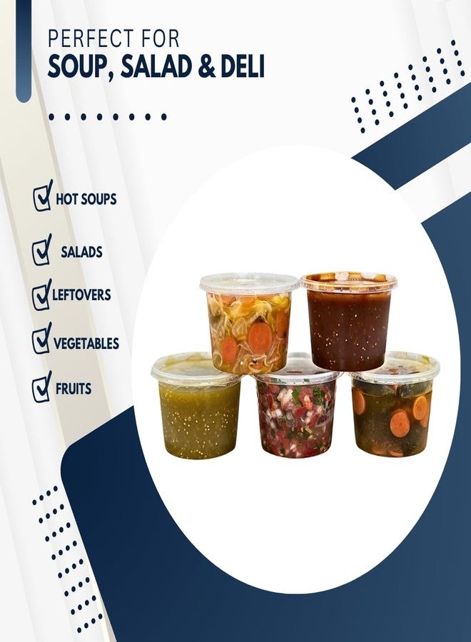 Green Direct 64 oz Plastic Round Deli Containers with Lids - Freezer Safe, BPA-Free, Disposable Food Storage for Soups, Ice Cream, and Meal Prep - Pack of 8 - Image 3