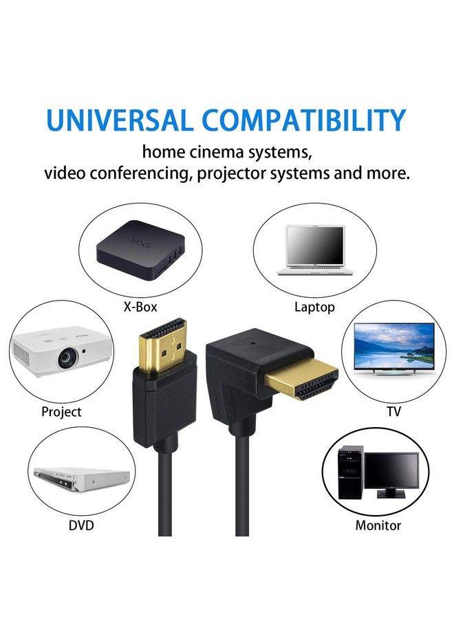 Duttek 4K Hdmi Cable Hdmi To Hdmi Cable Extreme Thin Up Angled Hdmi Male To Male Extender Coiled Cable For 3D And 4K Ultra Hd Tv Stick Hdmi 2.0 Cord Extension Converter(Hdmi Extender) (1.2M 4Ft) - Image 4