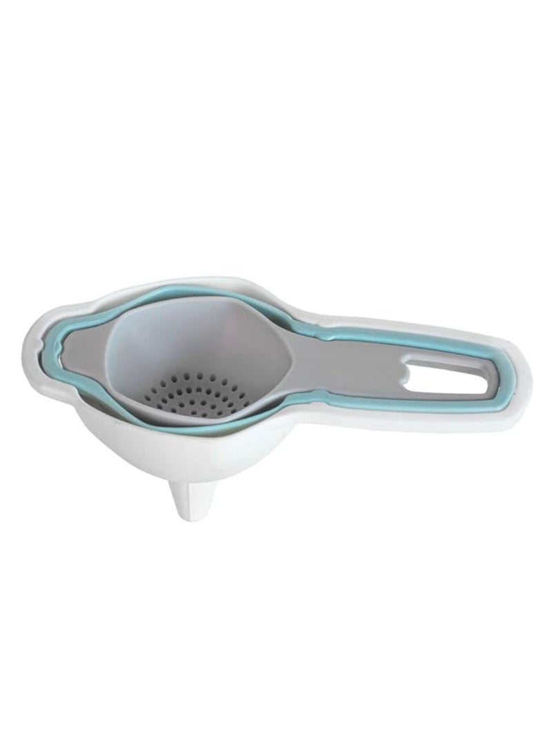 Generic - 3 pieces bpa free plastic food strainer with handle multifunction utensils drainer for tea coffee powder multi Color. - Image 1