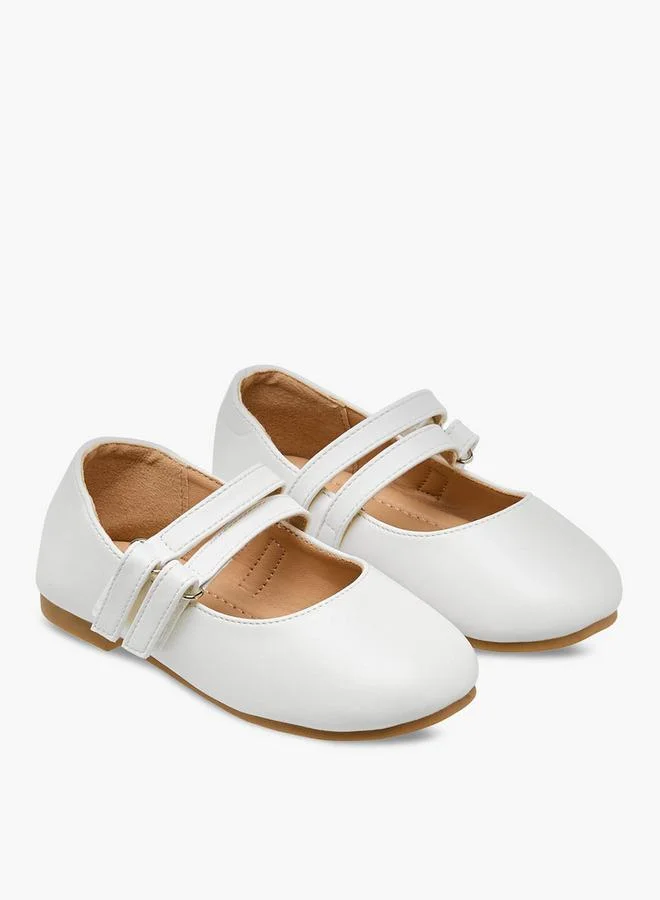 جونيورز Girls Hook & Loop Ballerina Shoes