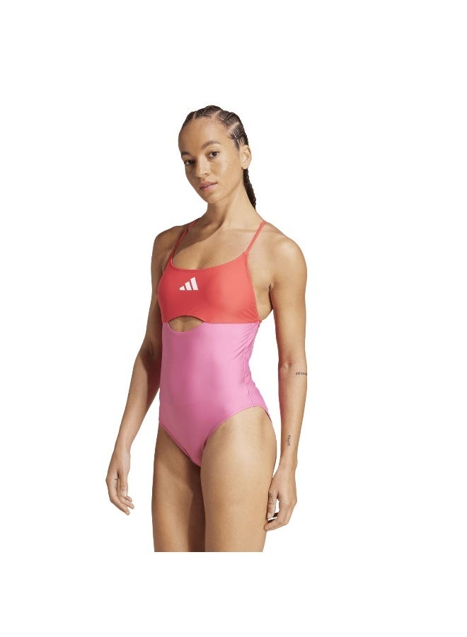 اديداس اوريجينالز بدلة سباحة نسائية مبطنة بألوان متضاربة وظهر متقاطع - Image 3