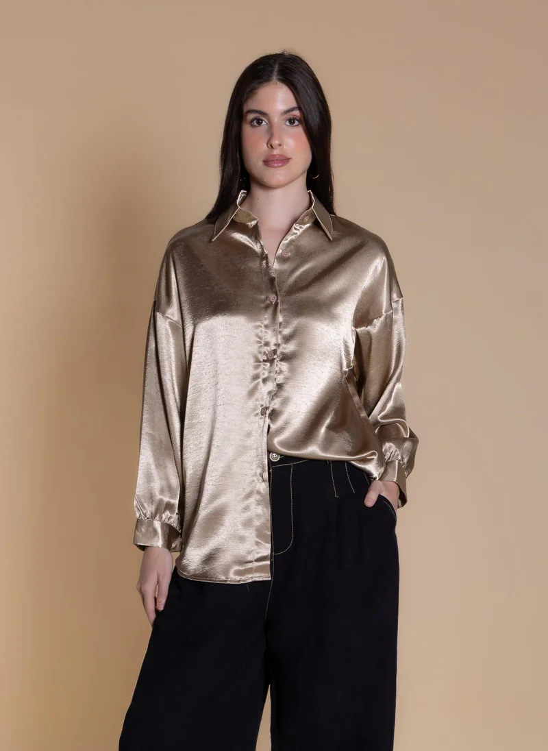 SHAPES MIDWEIGHT SATIN SHIRT