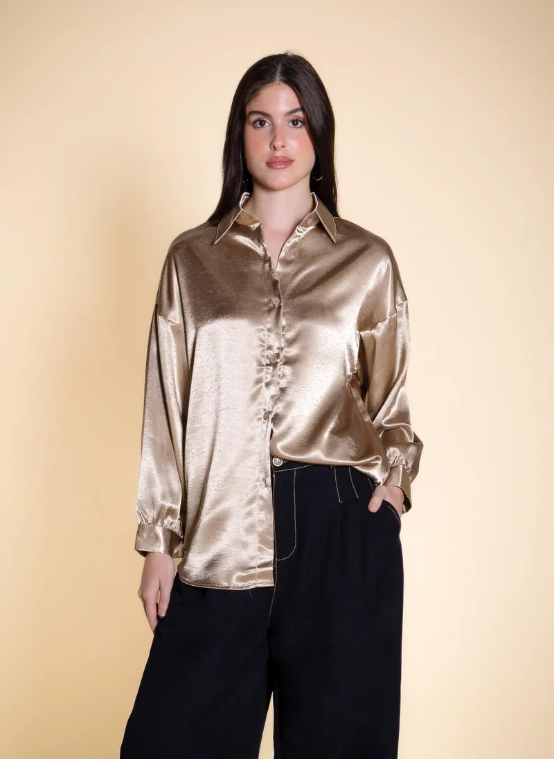 SHAPES MIDWEIGHT SATIN SHIRT
